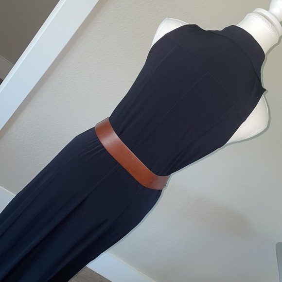 TRADE with Jennifer Michael Michael Kors Sleeveless Maxi Dress Dark Blue Size S - Picture 9 of 13